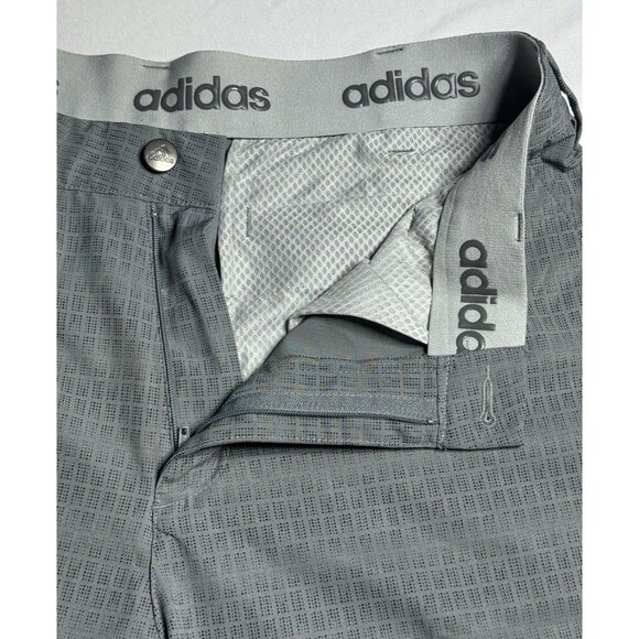 Adidas Shorts Mens 32 Gray Ultimate Dot Plaid Golf Geometric Print - Picture 5 of 14